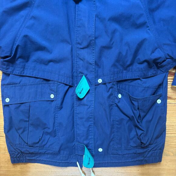 BRAEFAIR vintage blue yellow nautical full zip utility jacket SIZE XL - Picture 6 of 7
